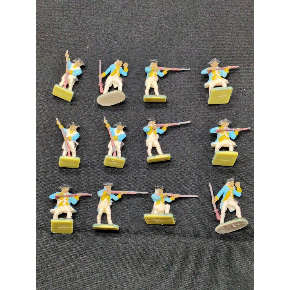 (12) Painted American Revolution French Infantry 1/72 Miniatures